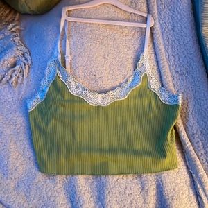 green laced tank top (never worn)